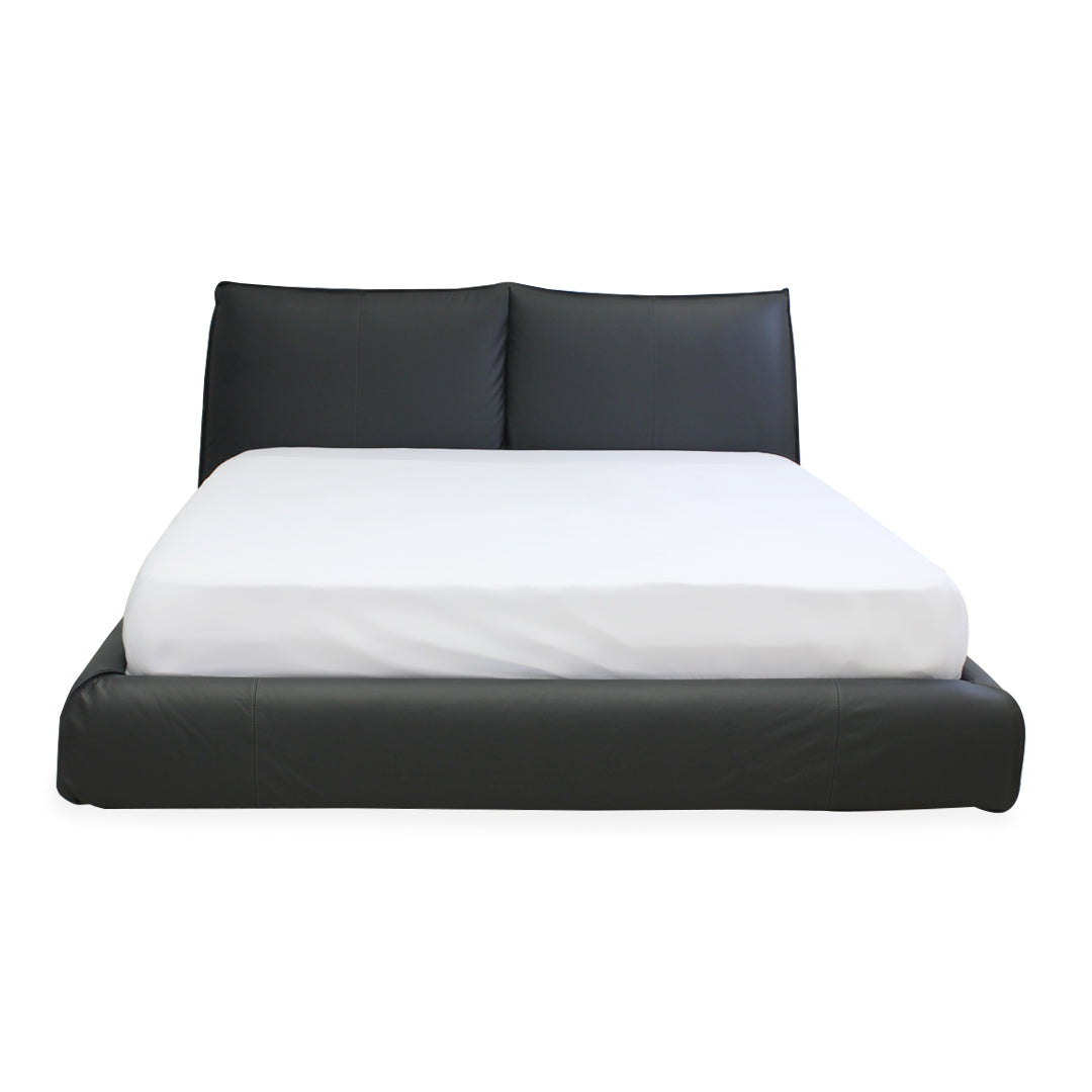 Cama Lunare Natuzzi King Size piel antracita