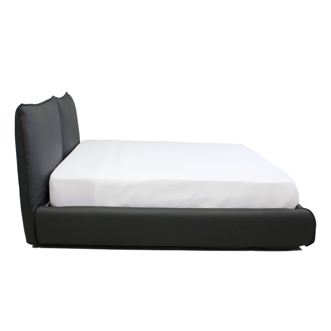 Cama Lunare Natuzzi King Size piel antracita