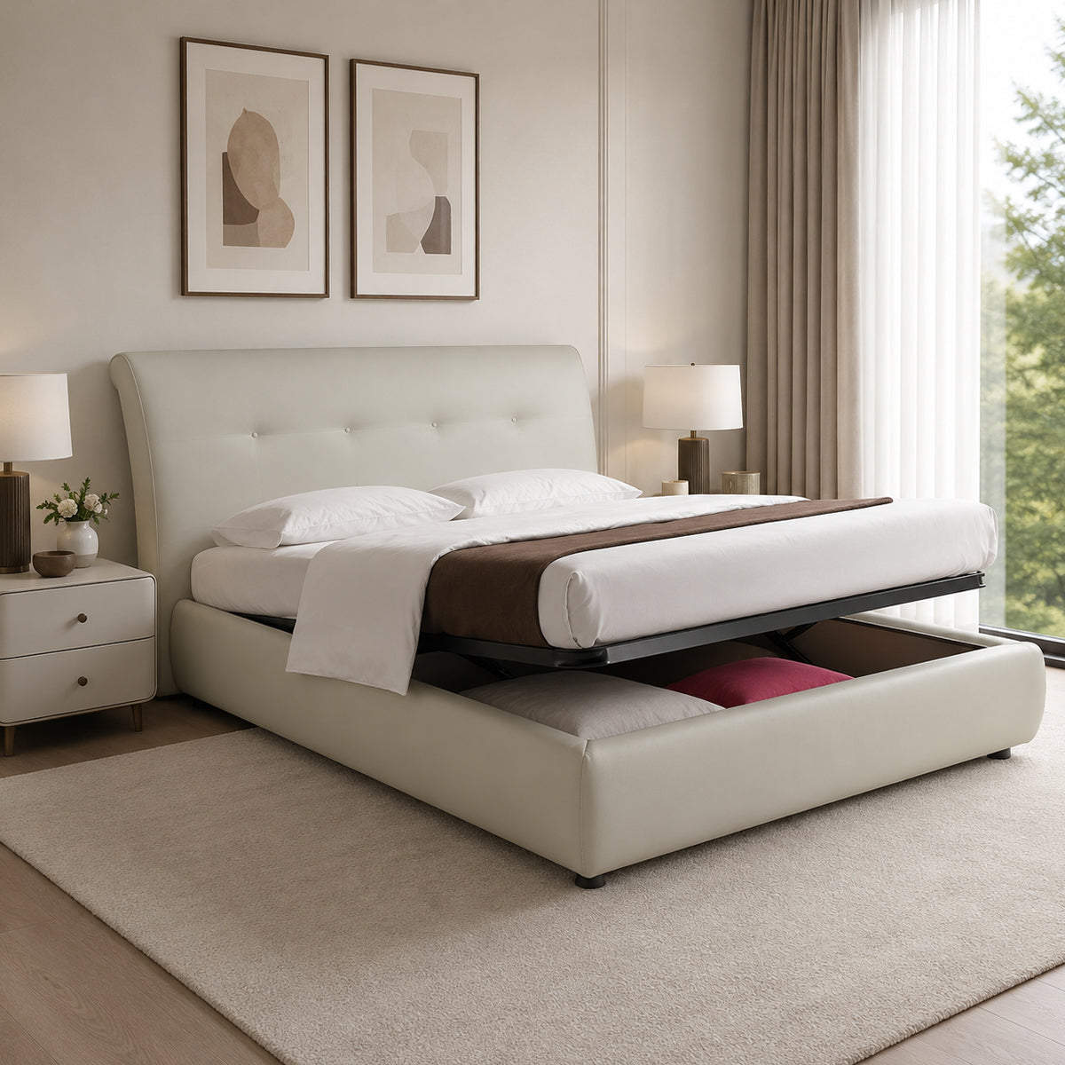 Cama King Size Zico en Tela