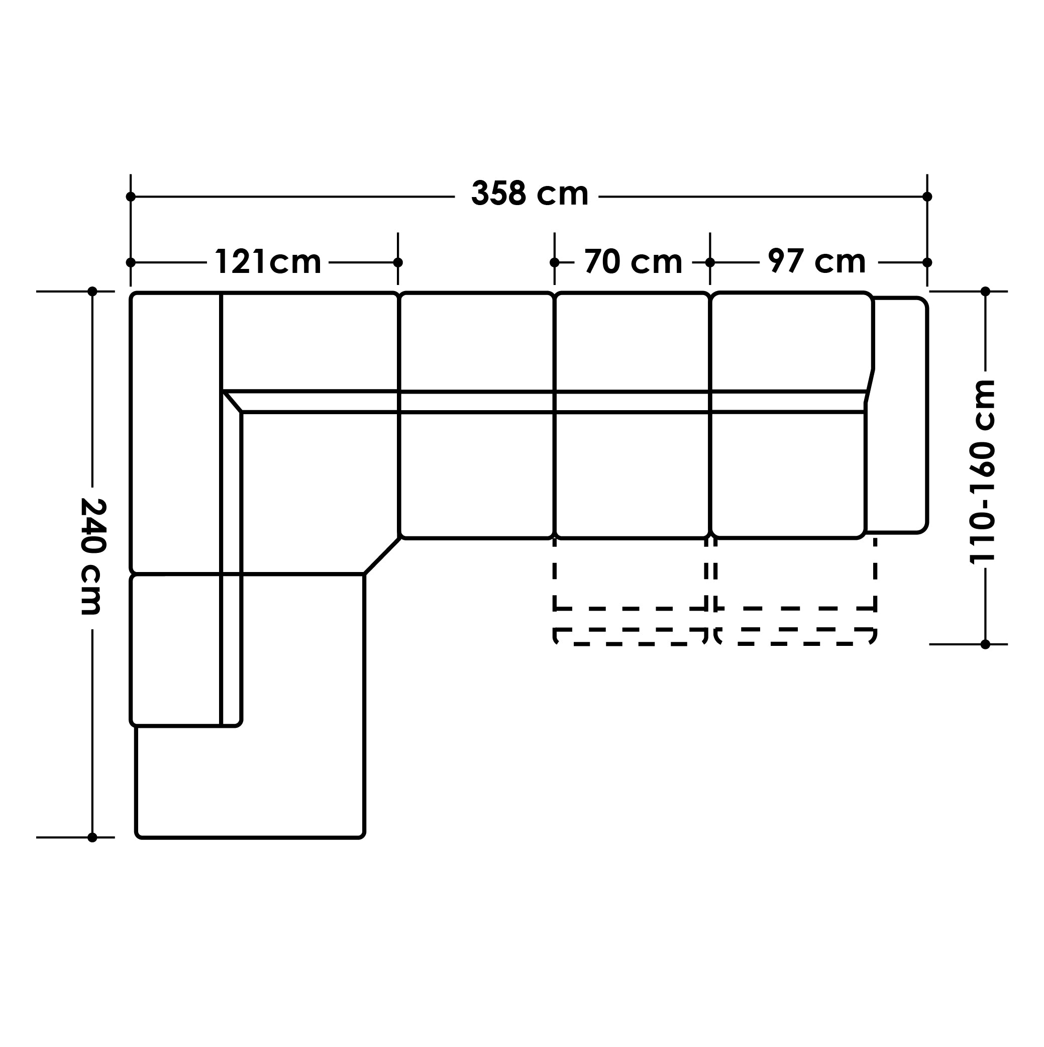 Esquinero Izquierdo Coro Grande Reclinable