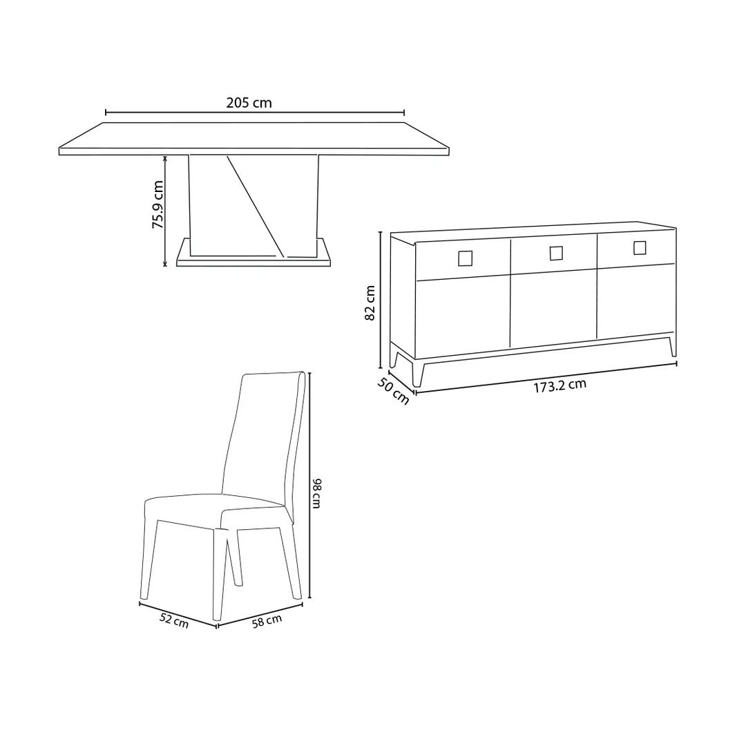 Comedor Mont blanc completo