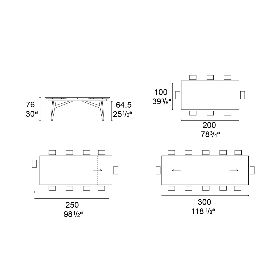 ESQUEMA MESA ABREY RECTANGULAR 200