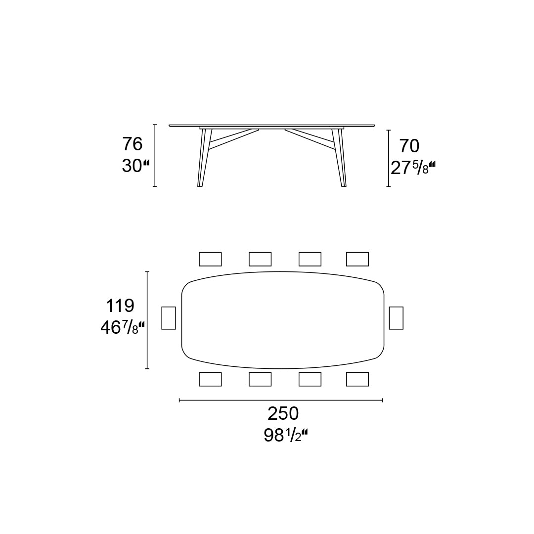 ESQUEMA MESA ABREY ROUNDED 250