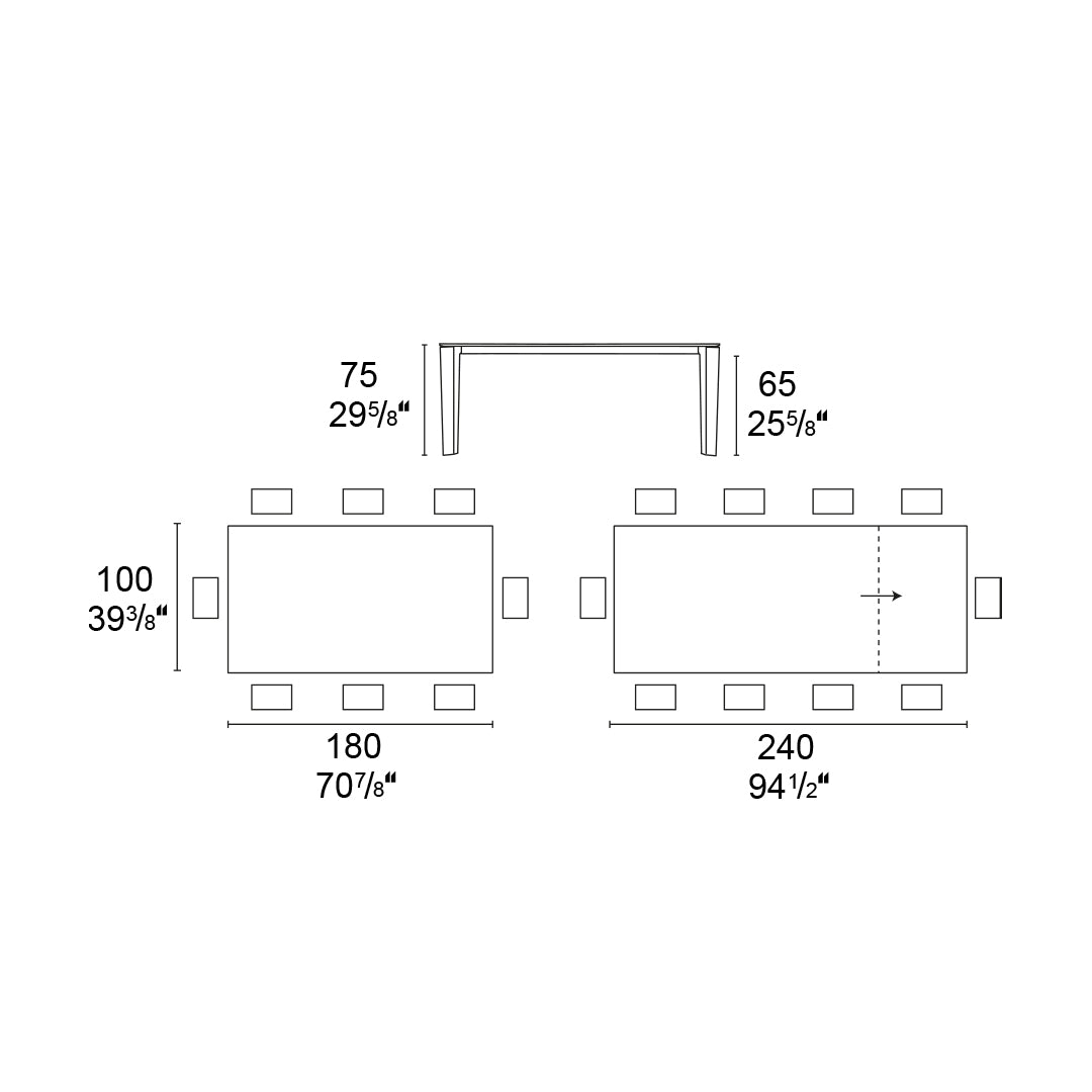 Mesa Extensible Delta 180 cm