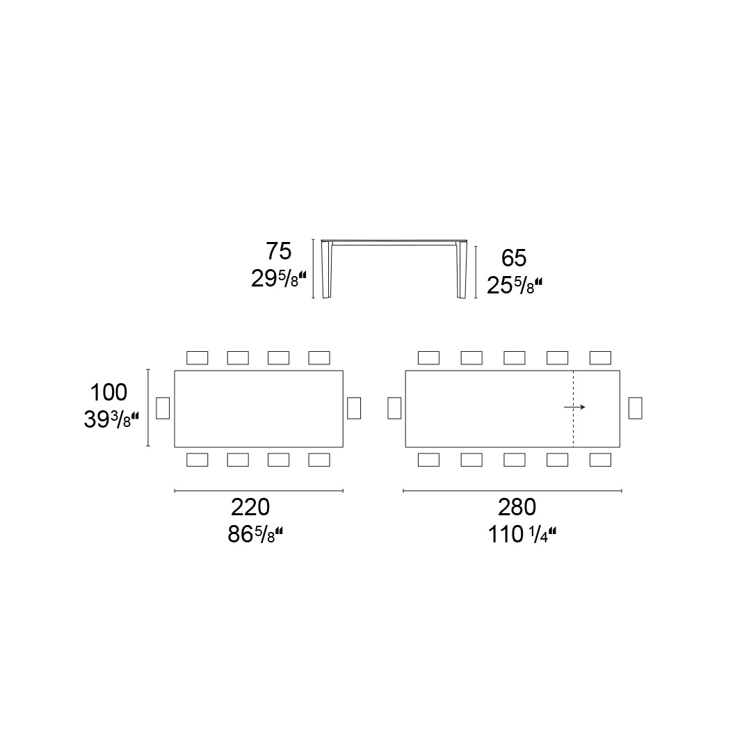 ESQUEMA MESA EXTENSIBLE DELTA 220