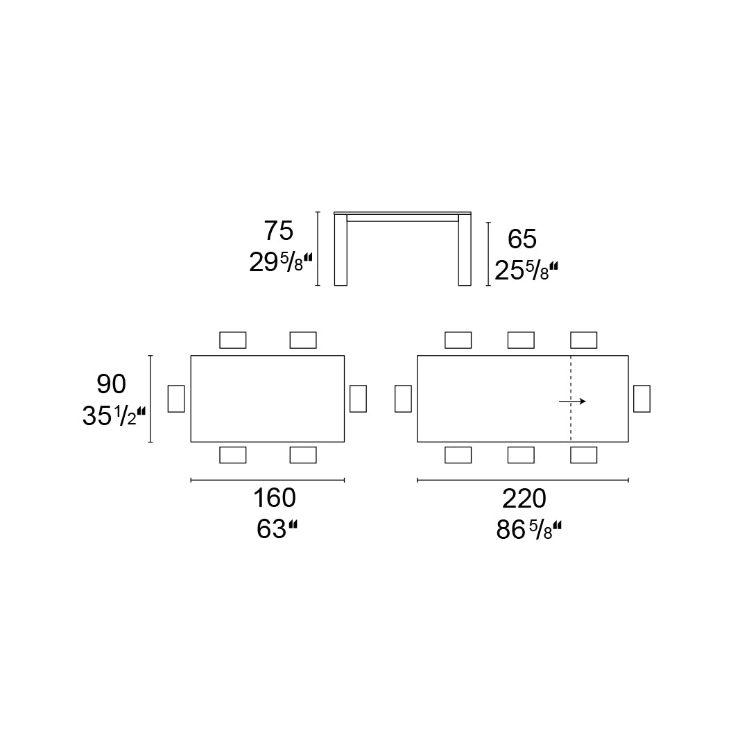 Mesa Omnia Extensible 160 cm