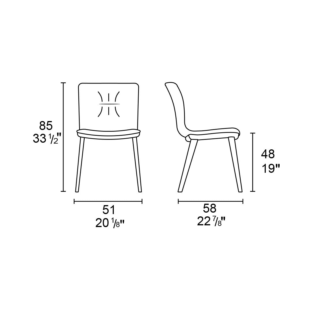 ESQUEMA SILLA ANNIE SOFT MADERA