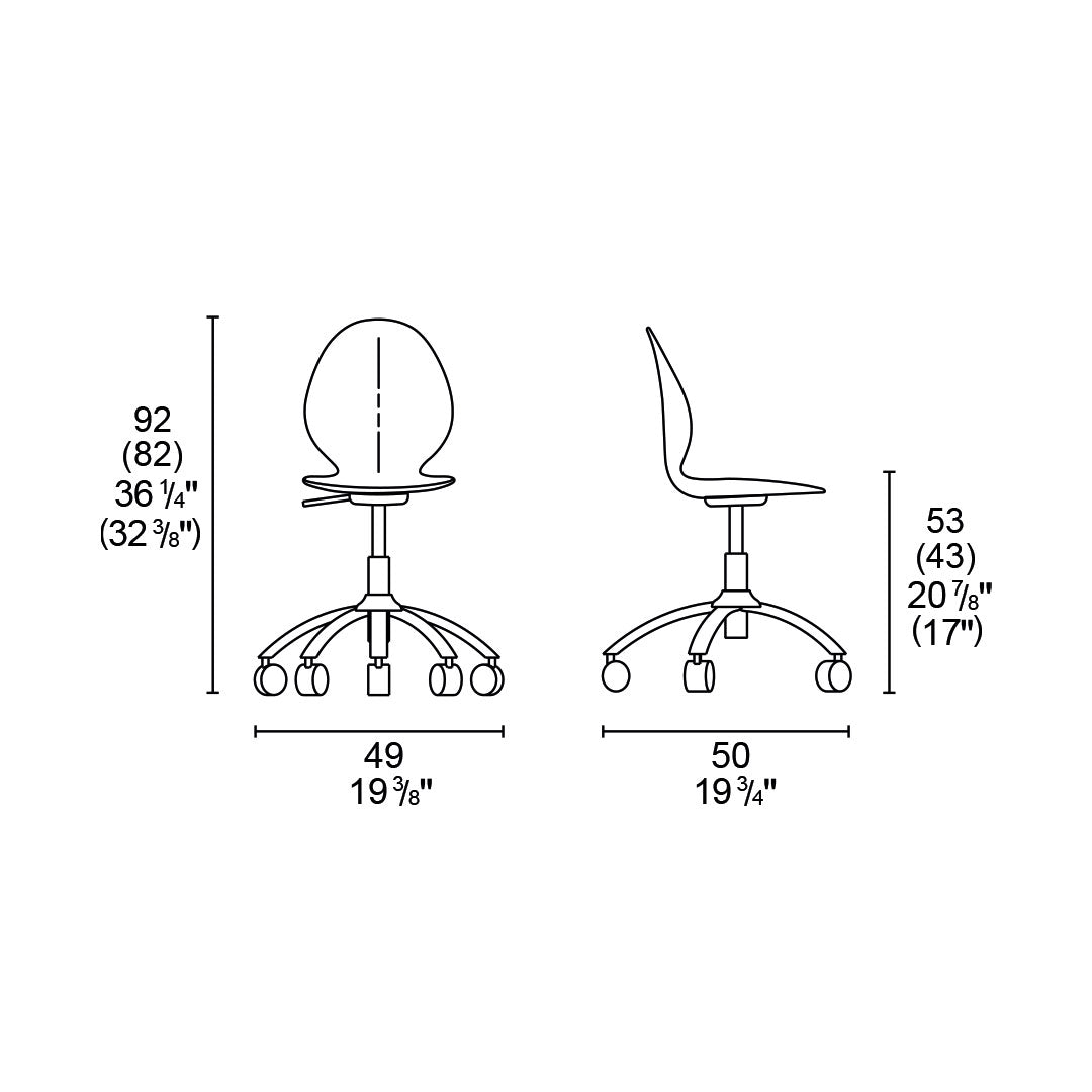 silla basil b/n con ruedas