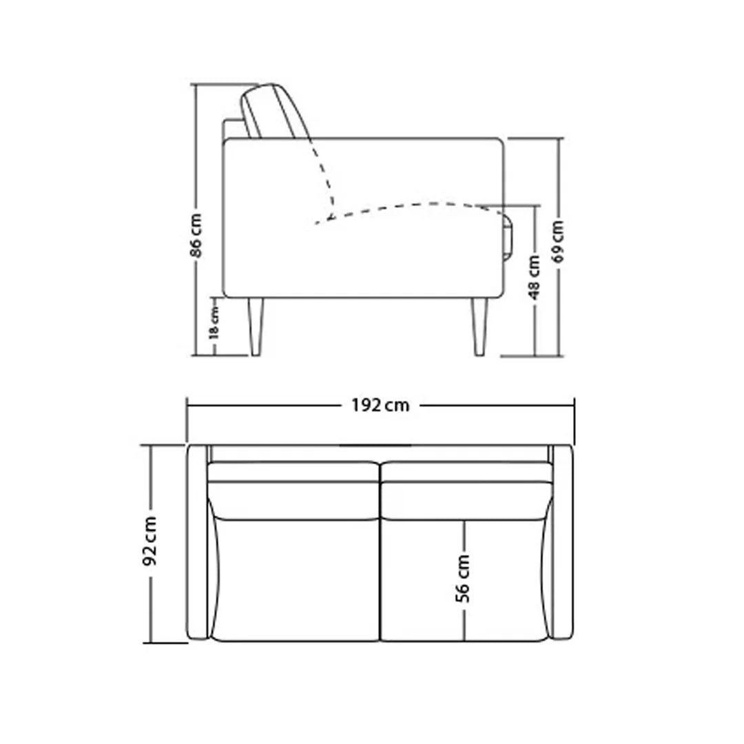 ESQUEMA SOFA DESTREZZA NATUZZI