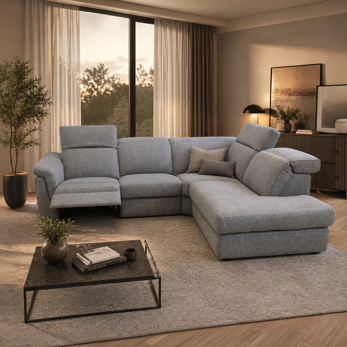 Esquinero derecho Curioso en tela minerva