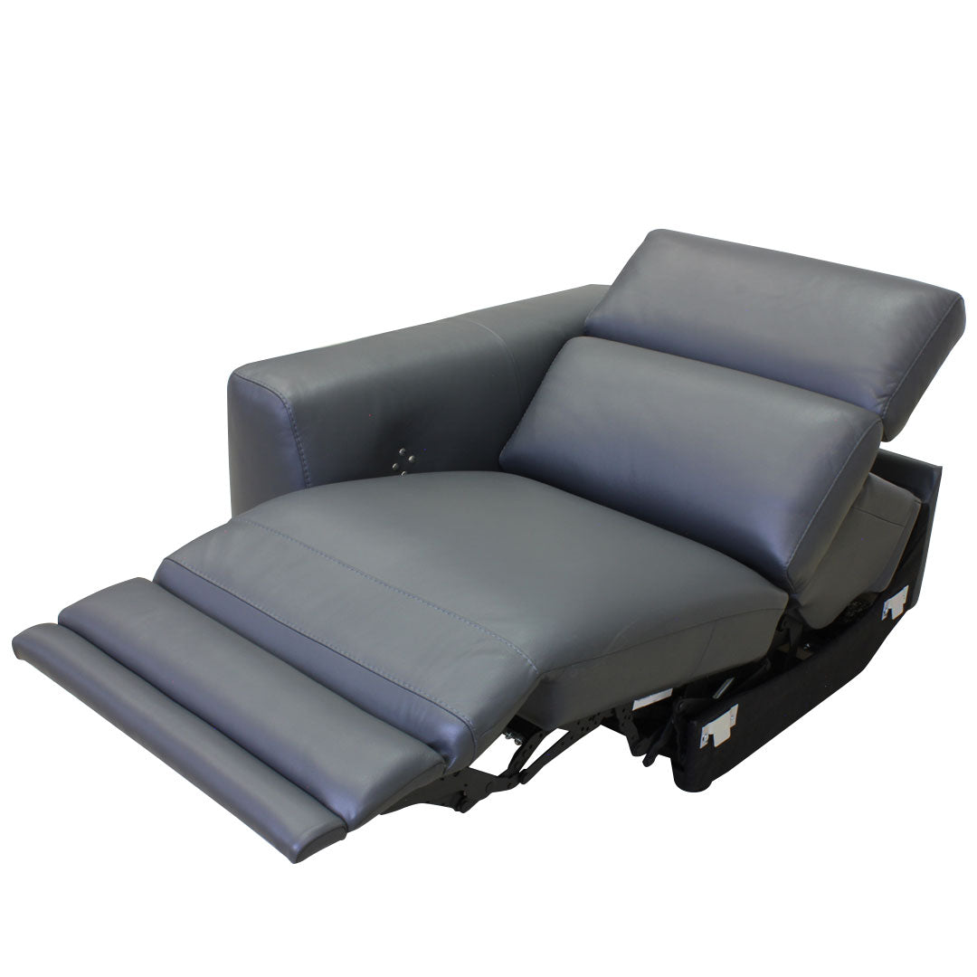Esquinero Pensiero Natuzzi de piel antracita