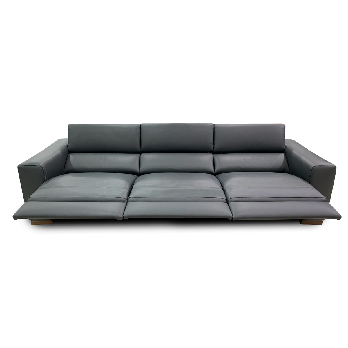 Sofá Reclinable 3 plazas Forza Natuzzi en piel Antracita