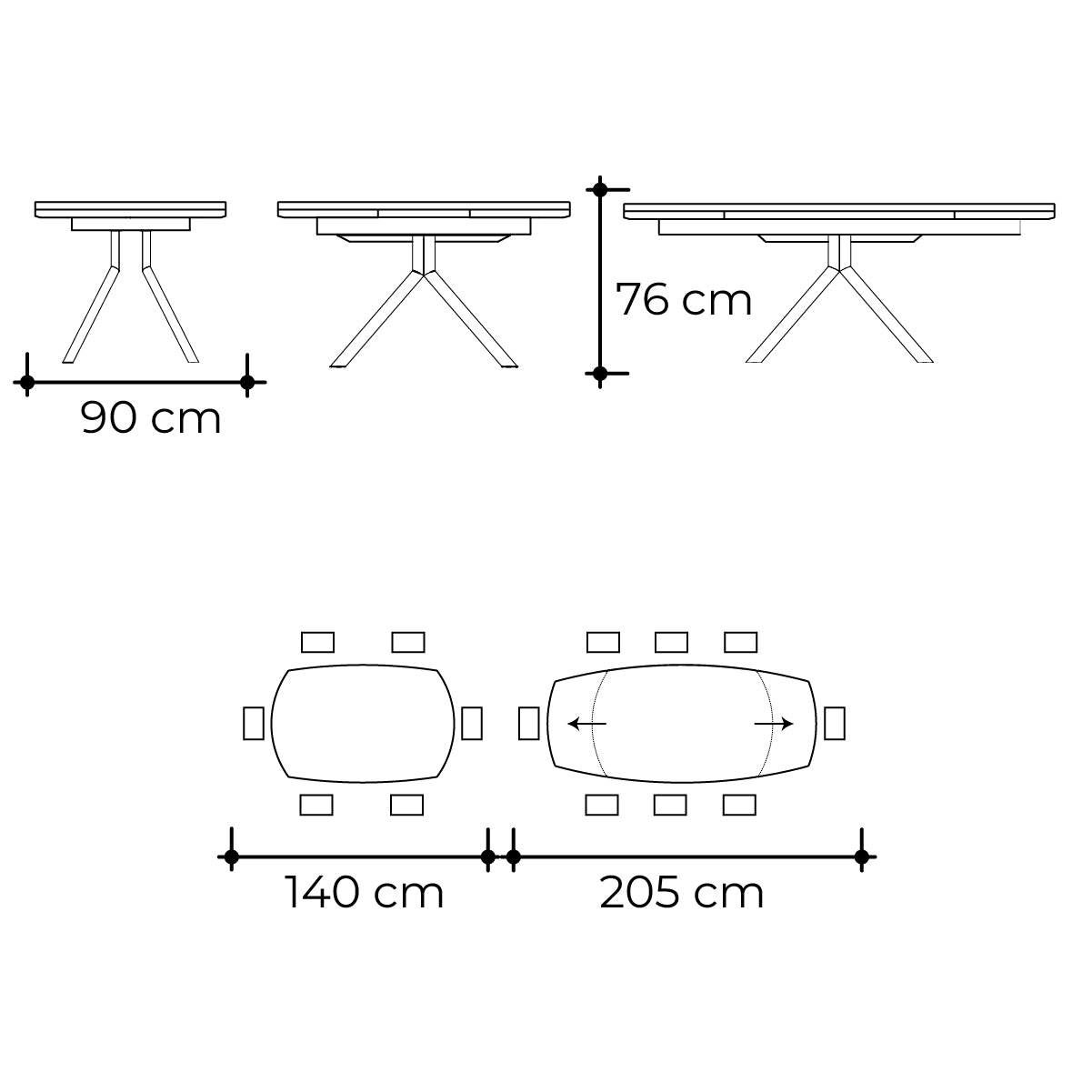 Mesa Extensible Giove Plus