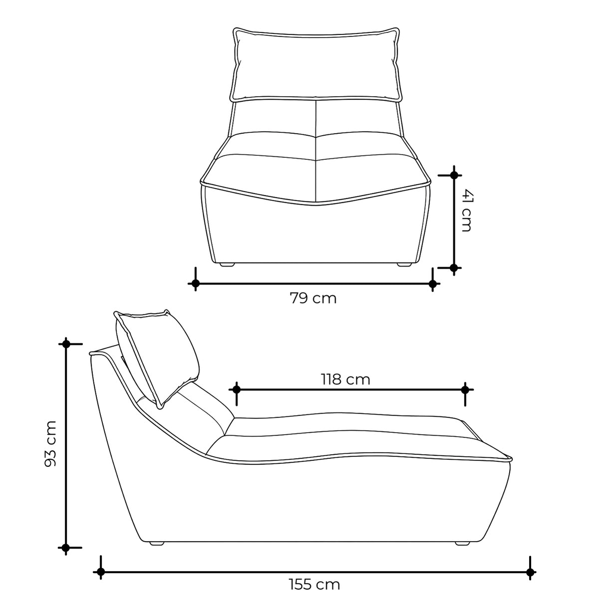 Chaise Longue Hip Hop Riccio