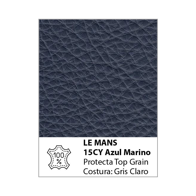 Sofá reclinable Pensiero Natuzzi azul en piel