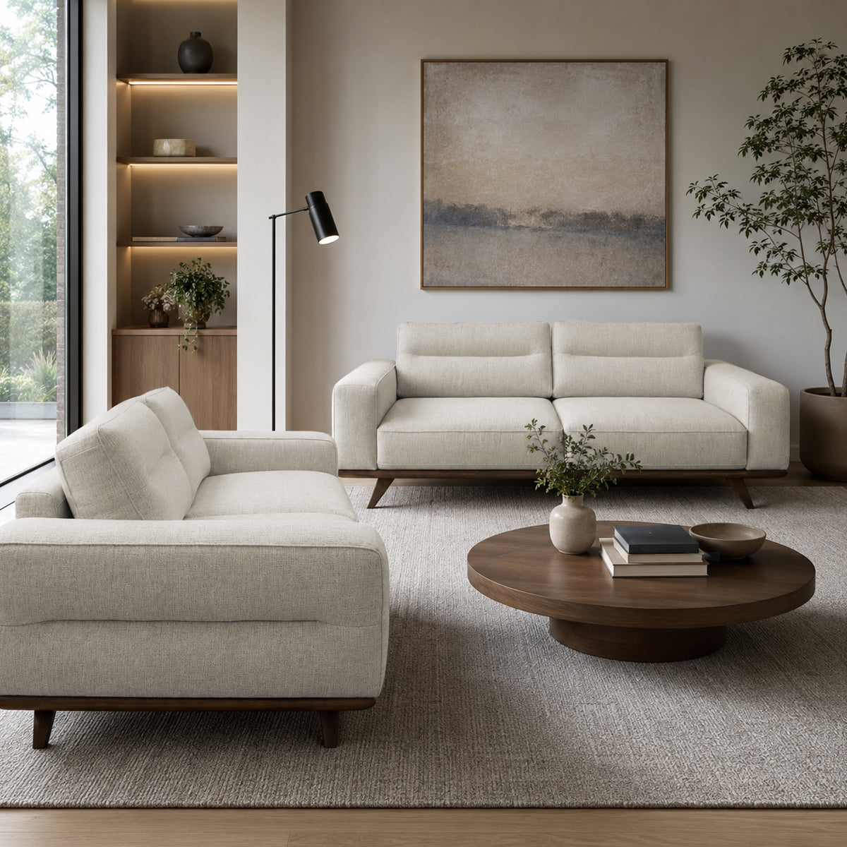 Sofá Adrenalina Natuzzi en tela Atena