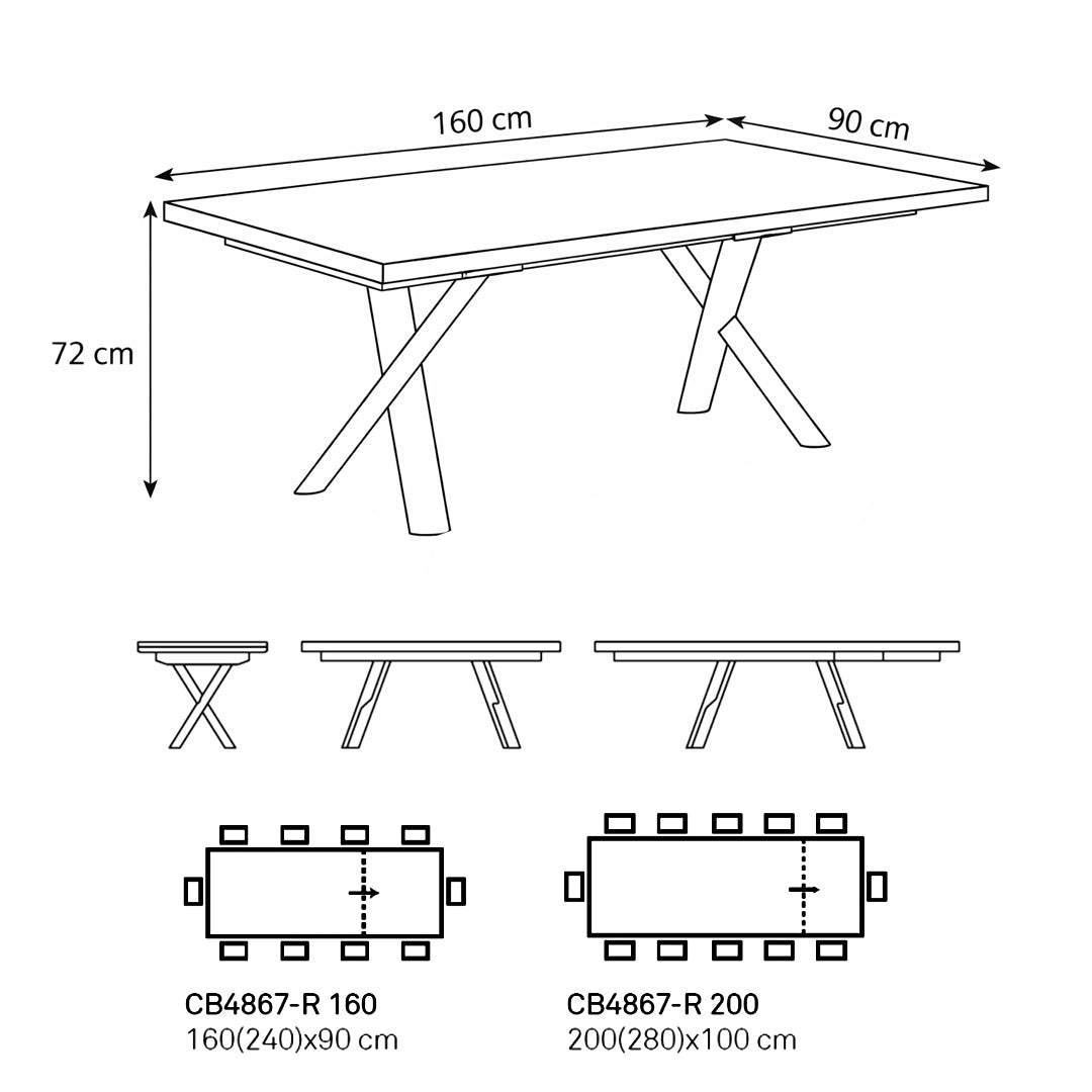Mesa extensible Master 160-240 cm