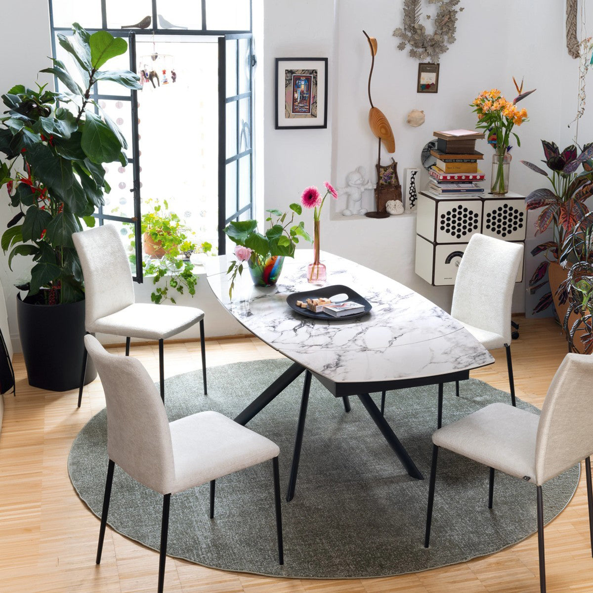 Mesa Extensible Giove Plus marmol blanco