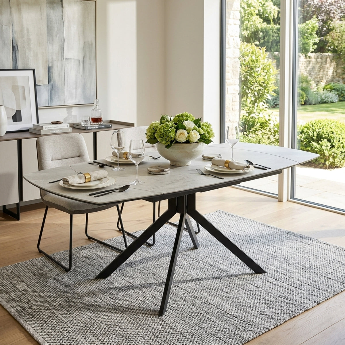 Mesa Extensible Giove Plus sal blanco