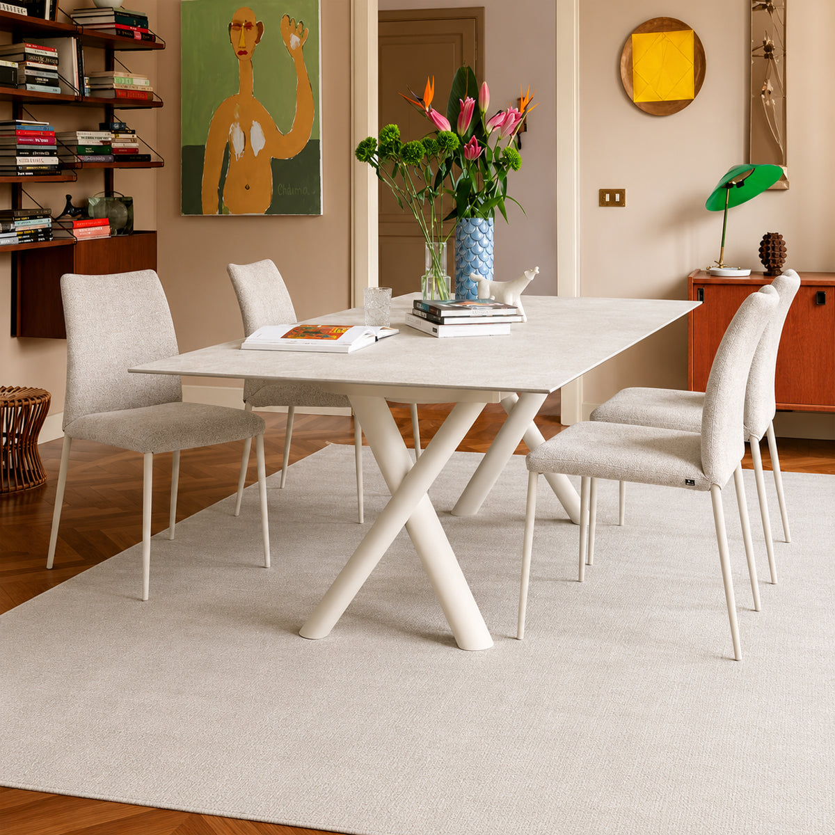 Mesa extensible Master sal blanco