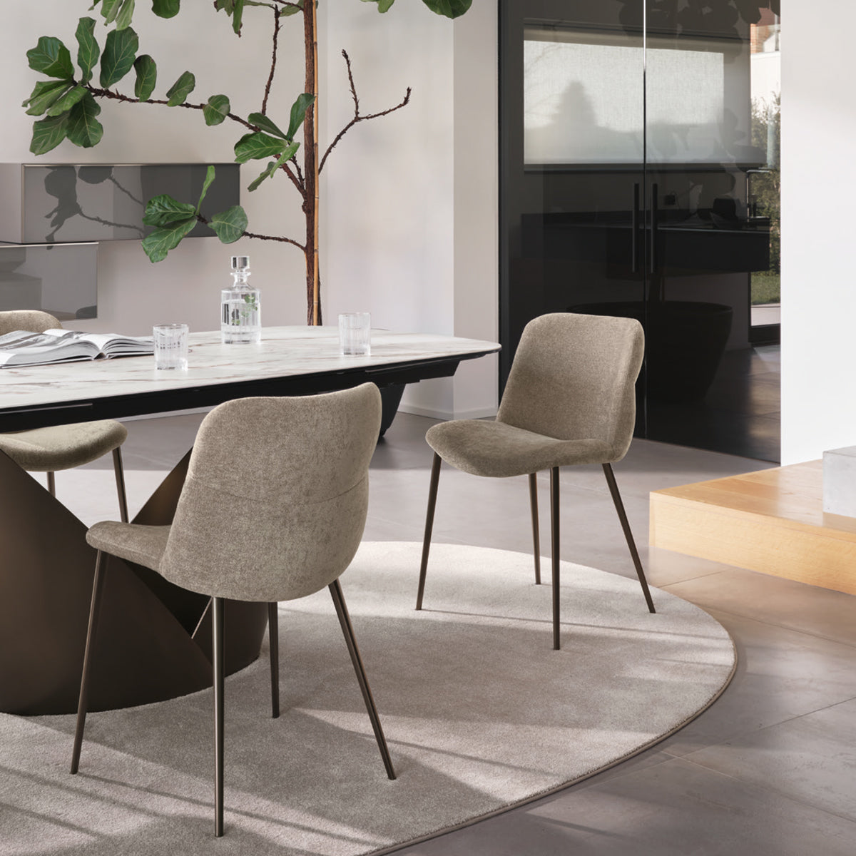 silla onda metal