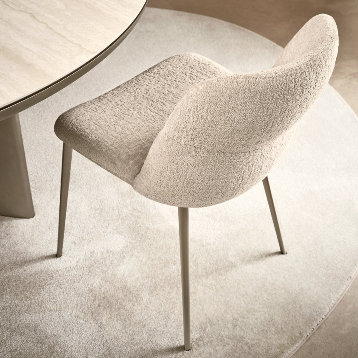 silla onda metal