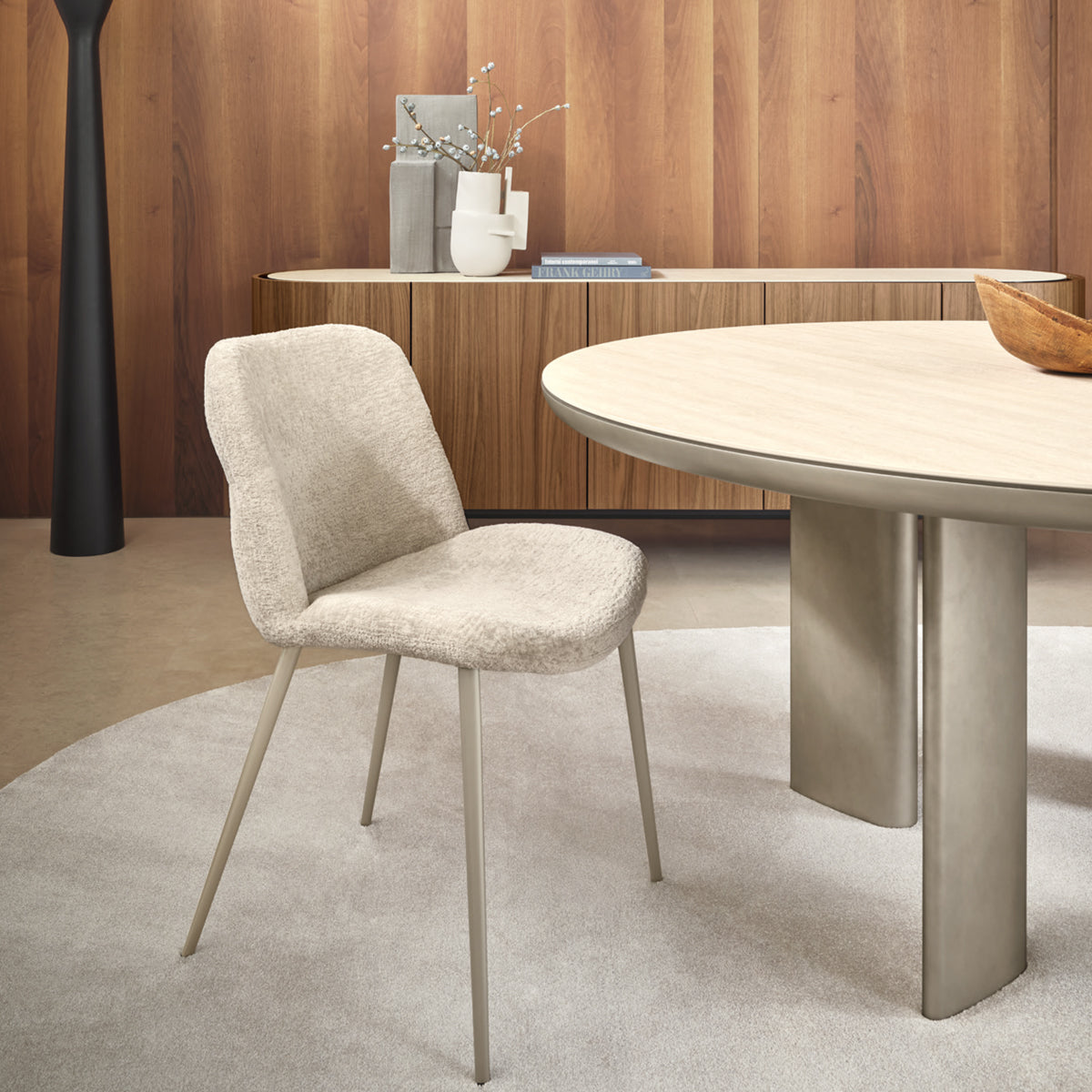 silla onda metal