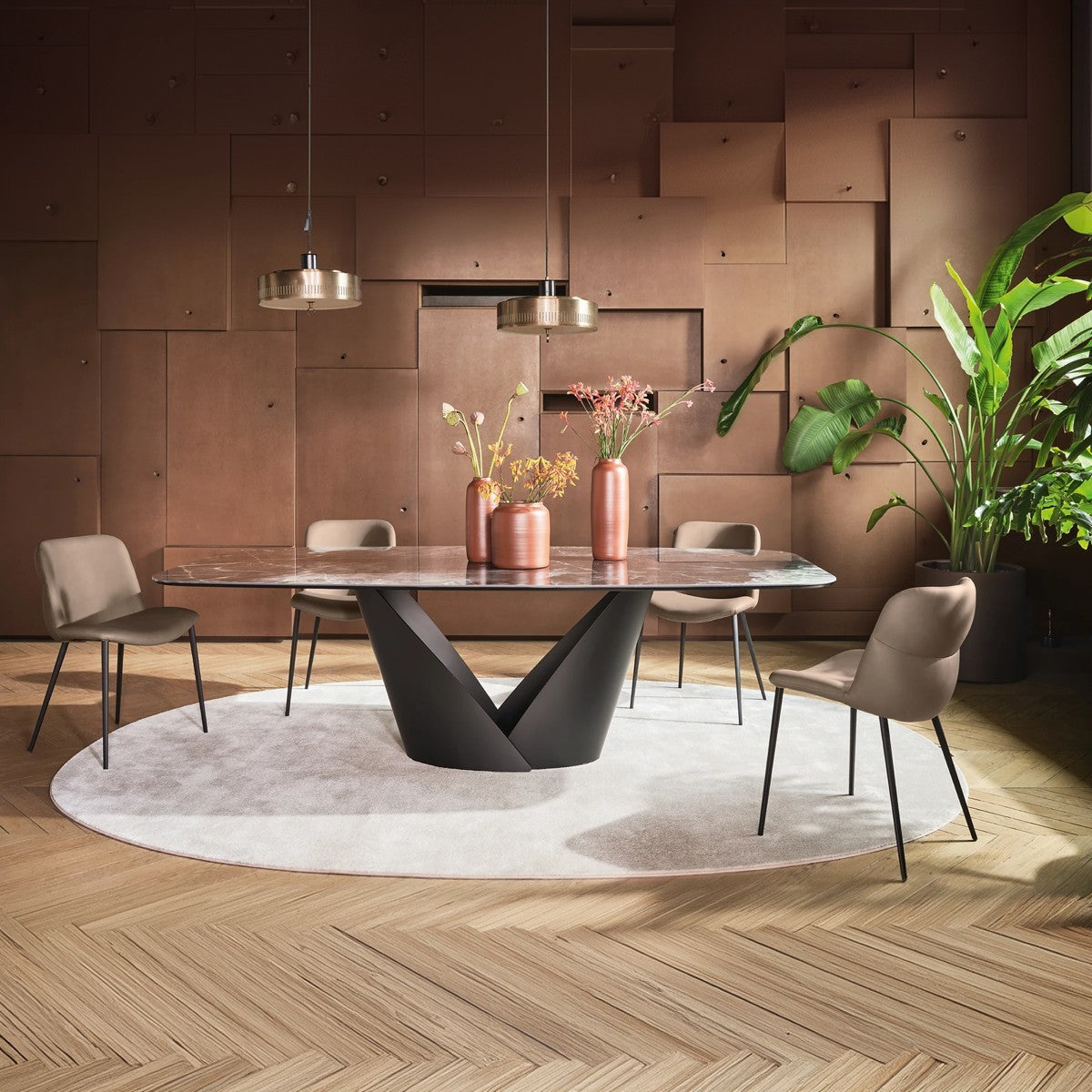 silla onda metal