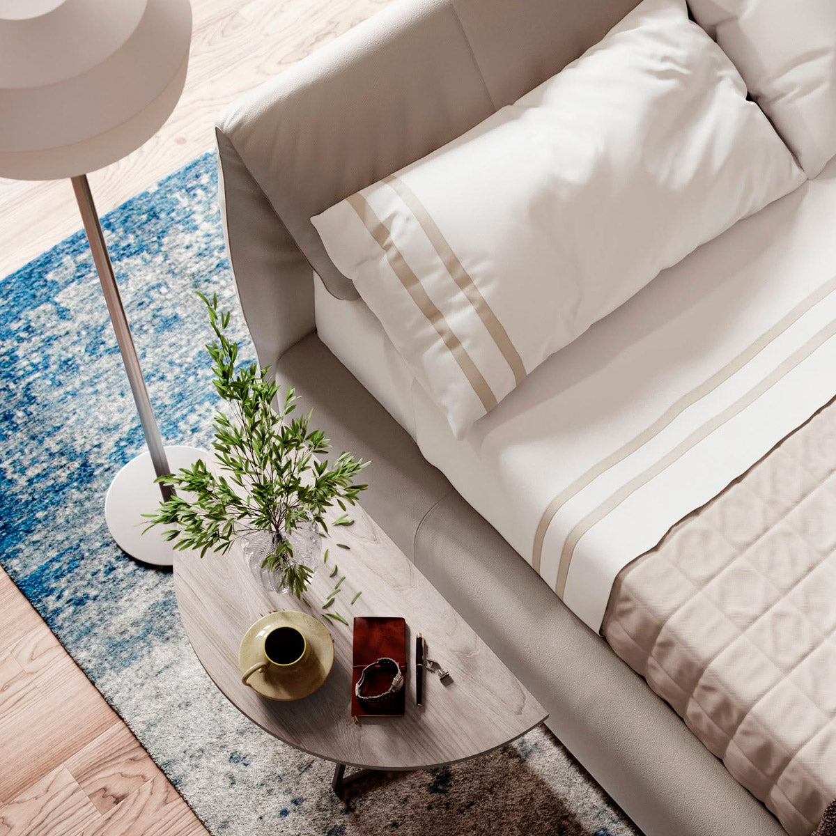 Cama King Size Orbitale de piel Natuzzi