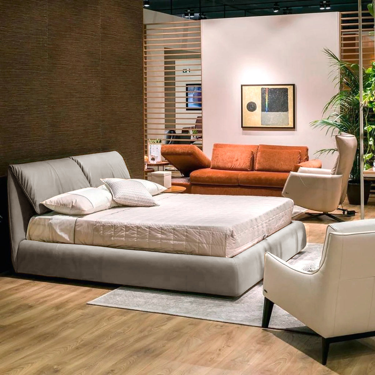 Cama King Size Orbitale de piel Natuzzi