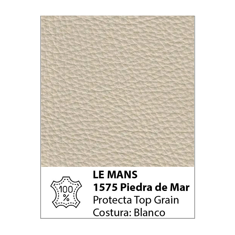 Esquinero Amorevole Natuzzi en piel color Piedra de mar