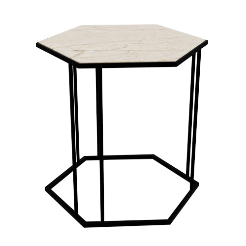 Mesita lateral Renee Hexagonal