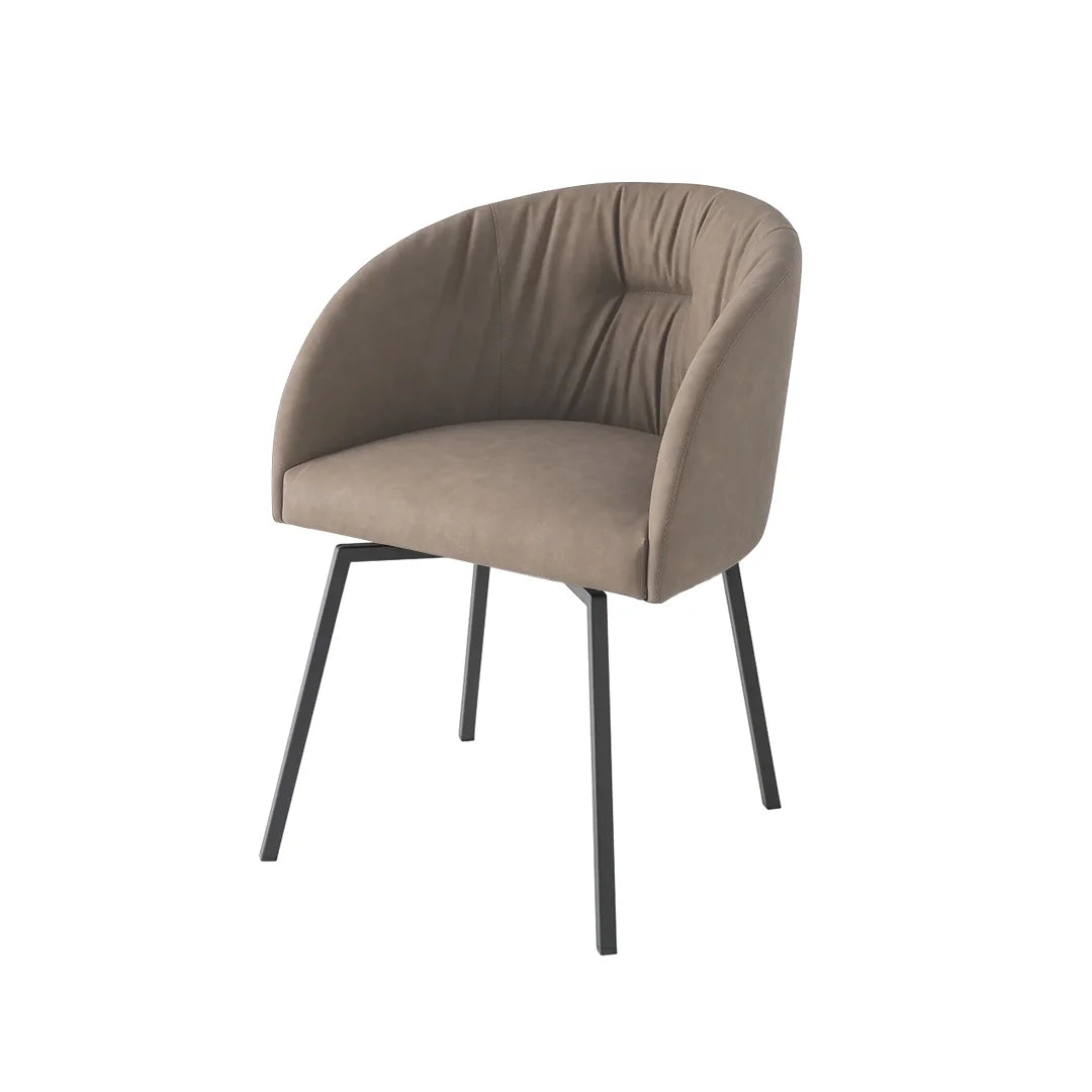 Silla italiana Rosie Soft de metal giratoria. Muebles Italianos variant