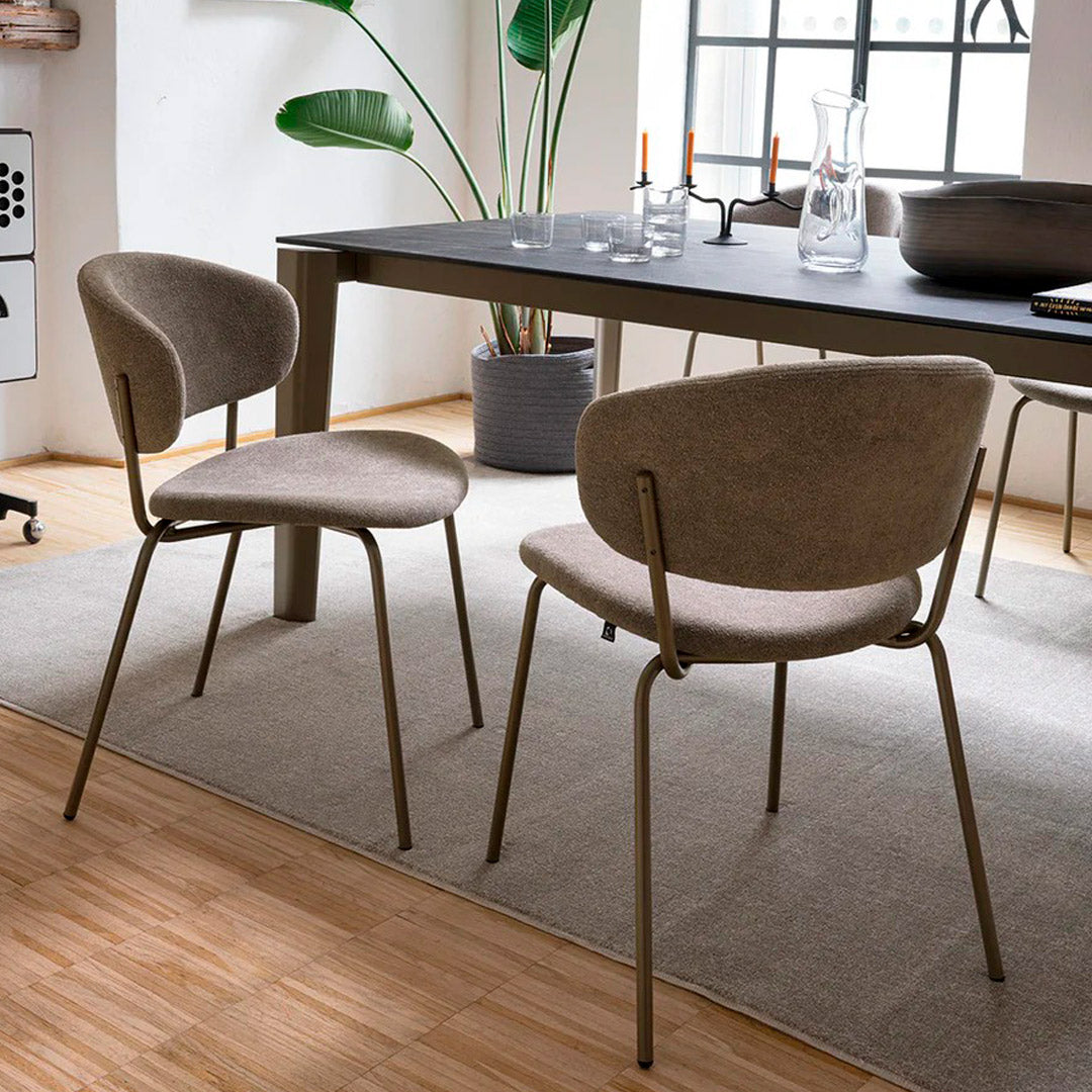 Silla italiana para comedor Desy de metal