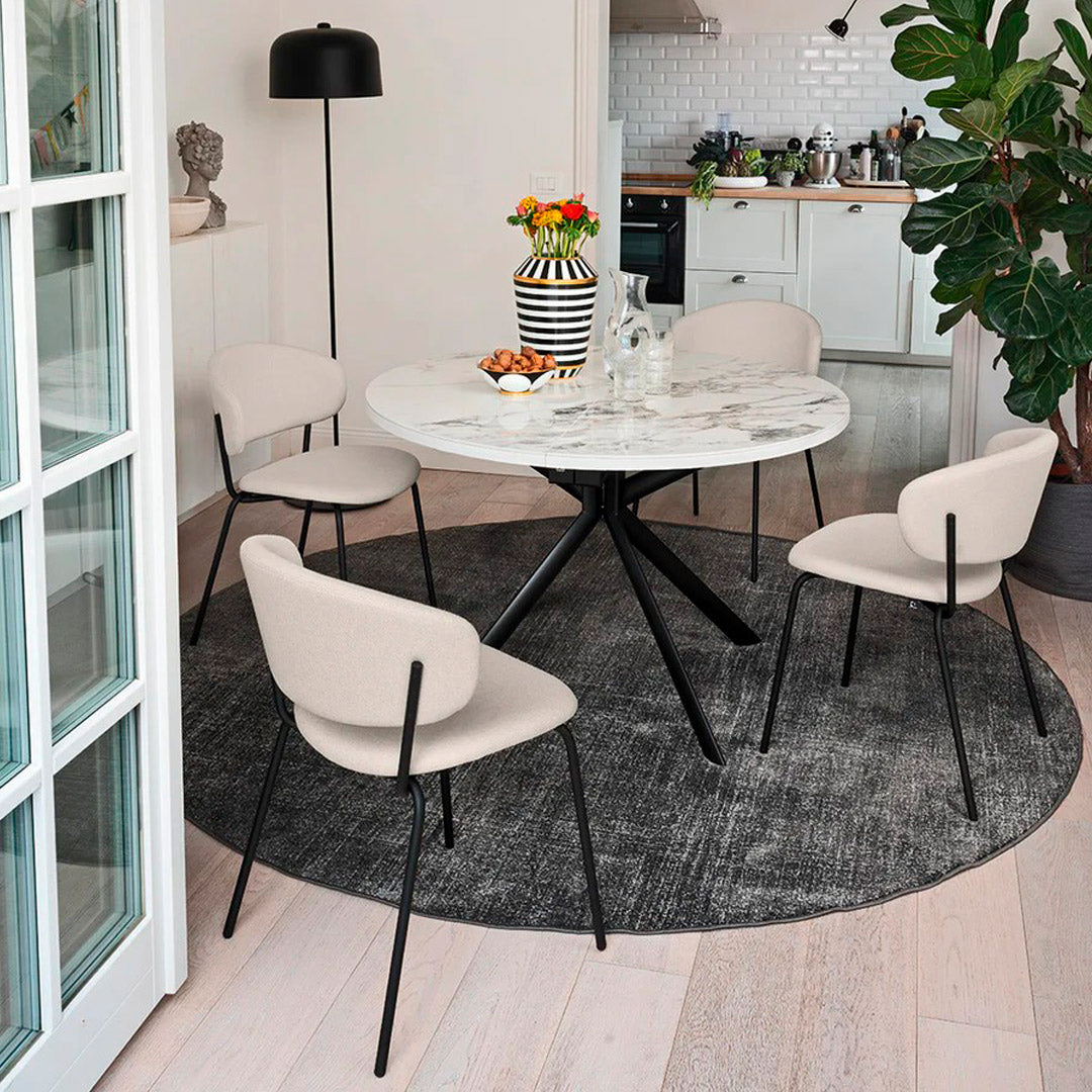 Silla italiana para comedor Desy de metal