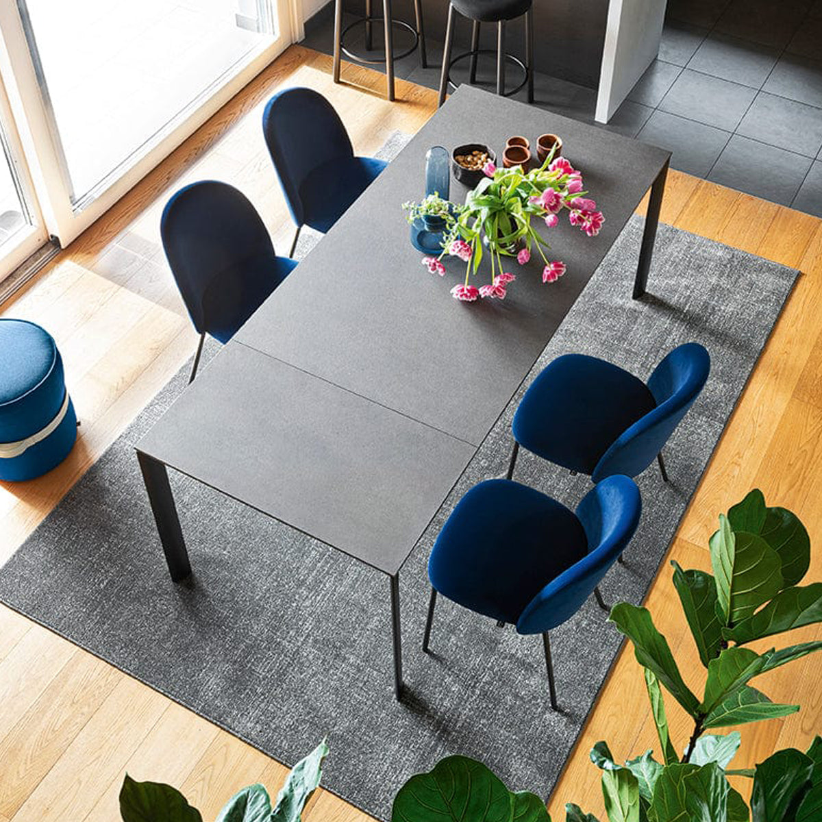 Silla de diseño Italiano Tuka de terciopelo