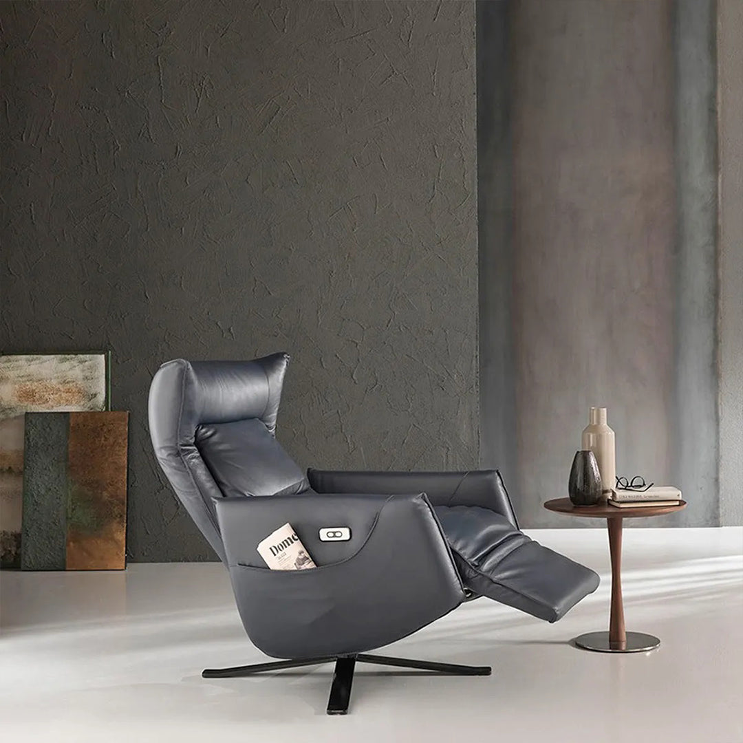 Batticuore sillón reclinable en piel. Muebles Italianos