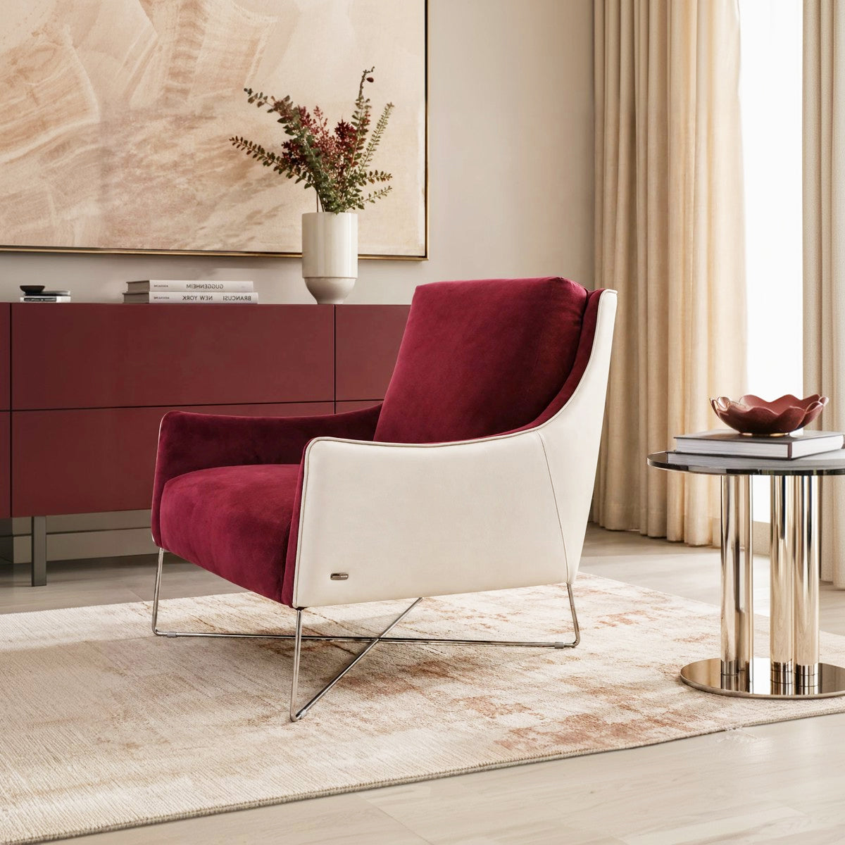Sillón Shangai Natuzzi Mix (Regina) vino