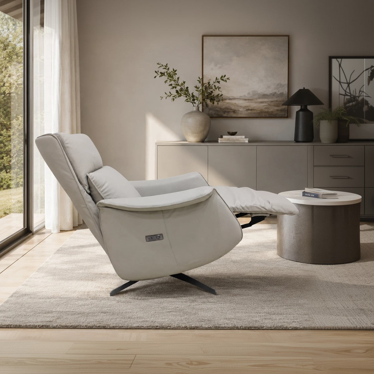 Sillón Until King Natuzzi reclinable en piel