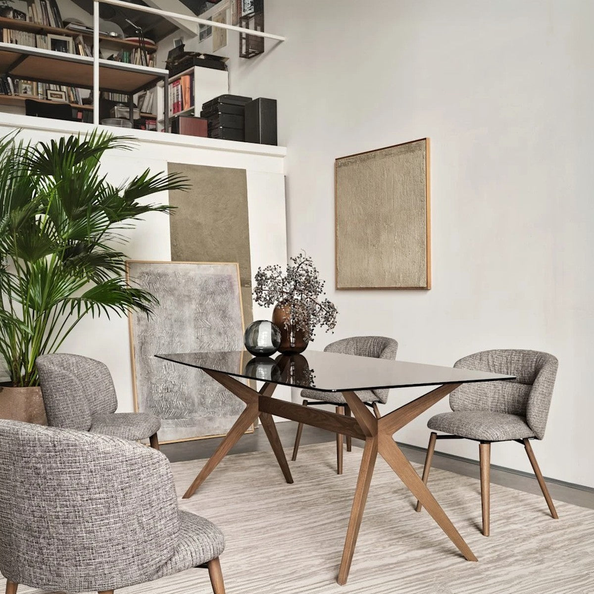 silla giratoria sweel base madera