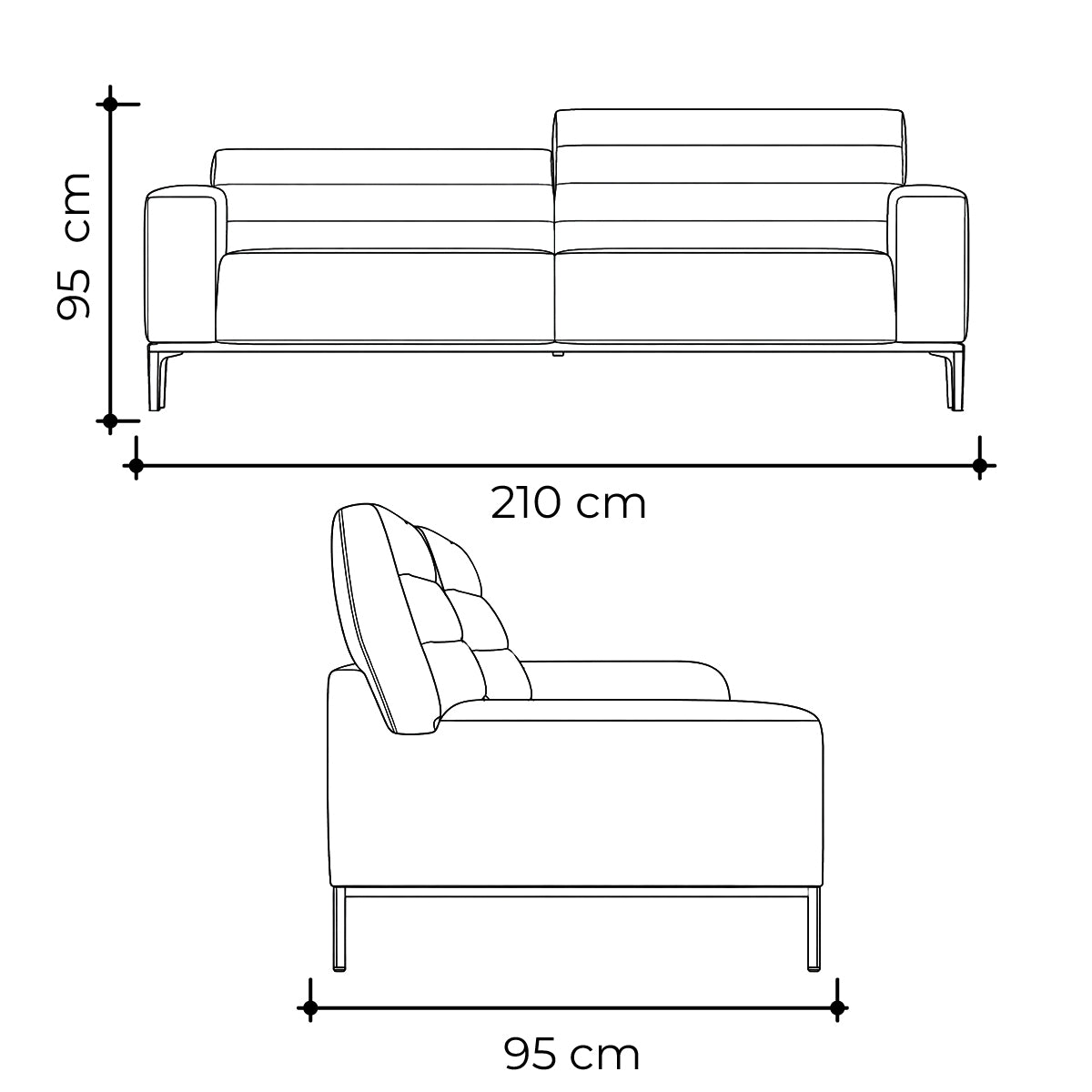 Sofá Shift Natuzzi de piel