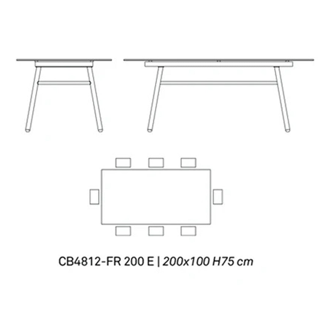 mesa yo! square 200 cm