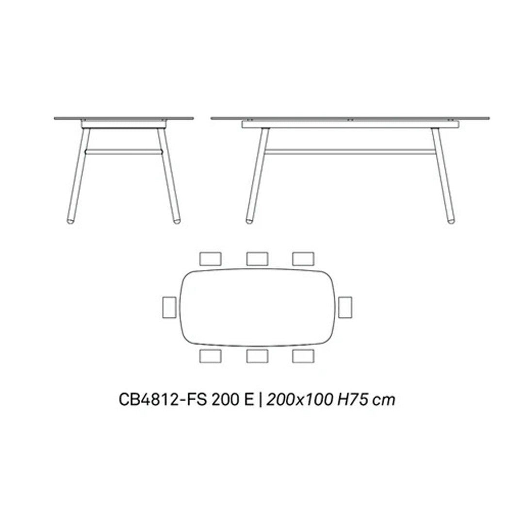 mesa yo! rounded 200 cm