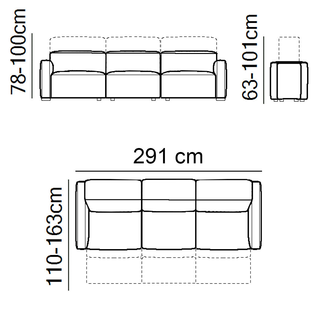 Sala Reclinable Baltimora Natuzzi en piel