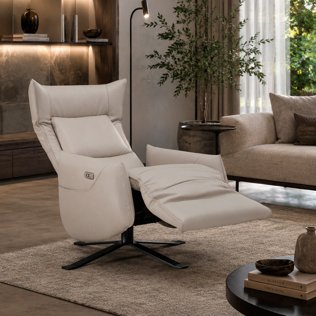 sillón Batticuore Natuzzi reclinable en piel