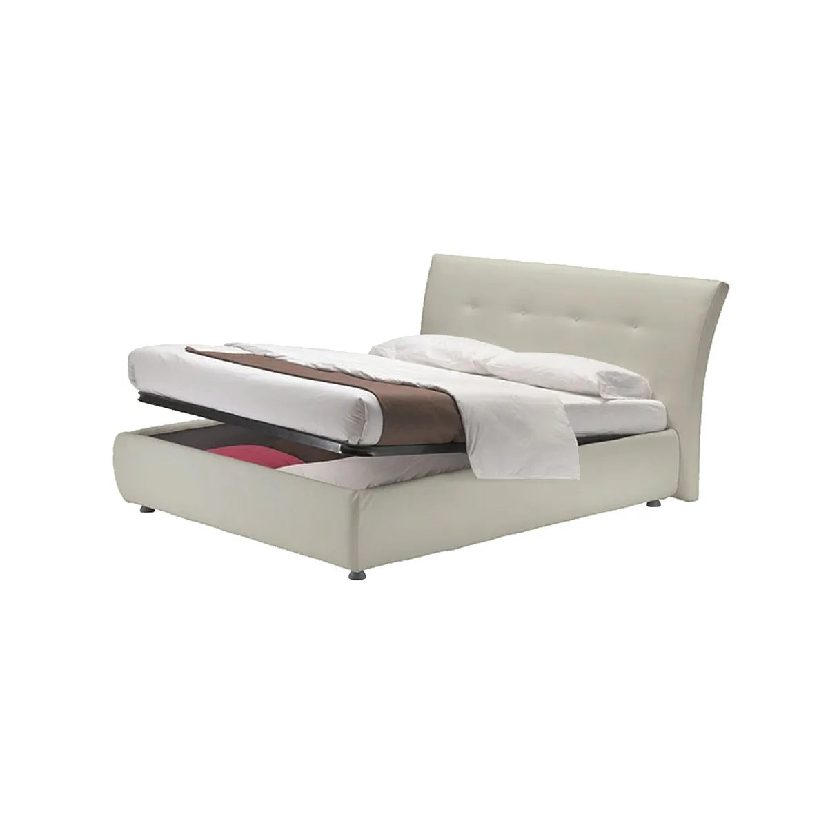 Cama Zico Queen Size en Piel. Muebles Italianos