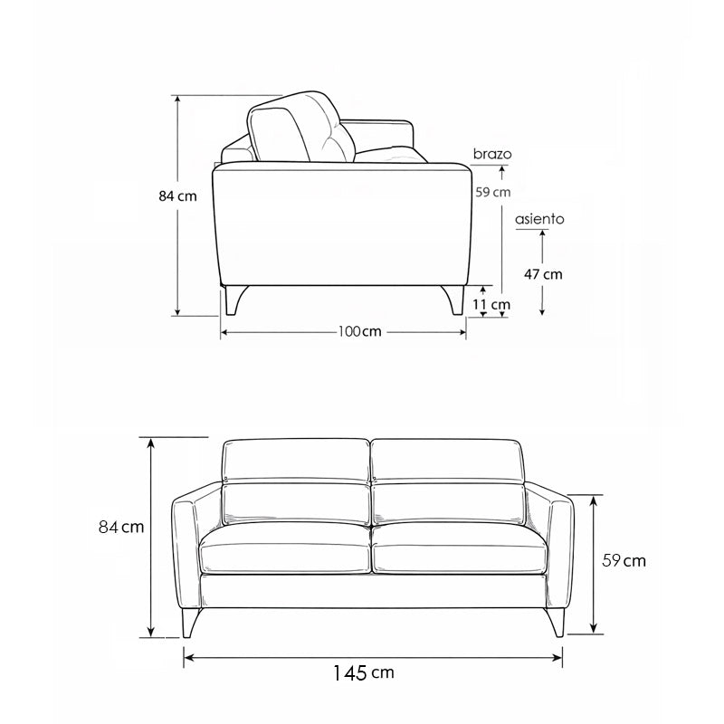 Sala Mediana Fascino Natuzzi en Tela