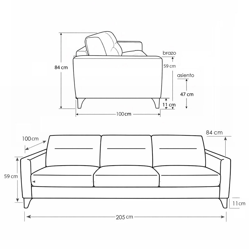 Sala Grande Fascino Natuzzi en Tela