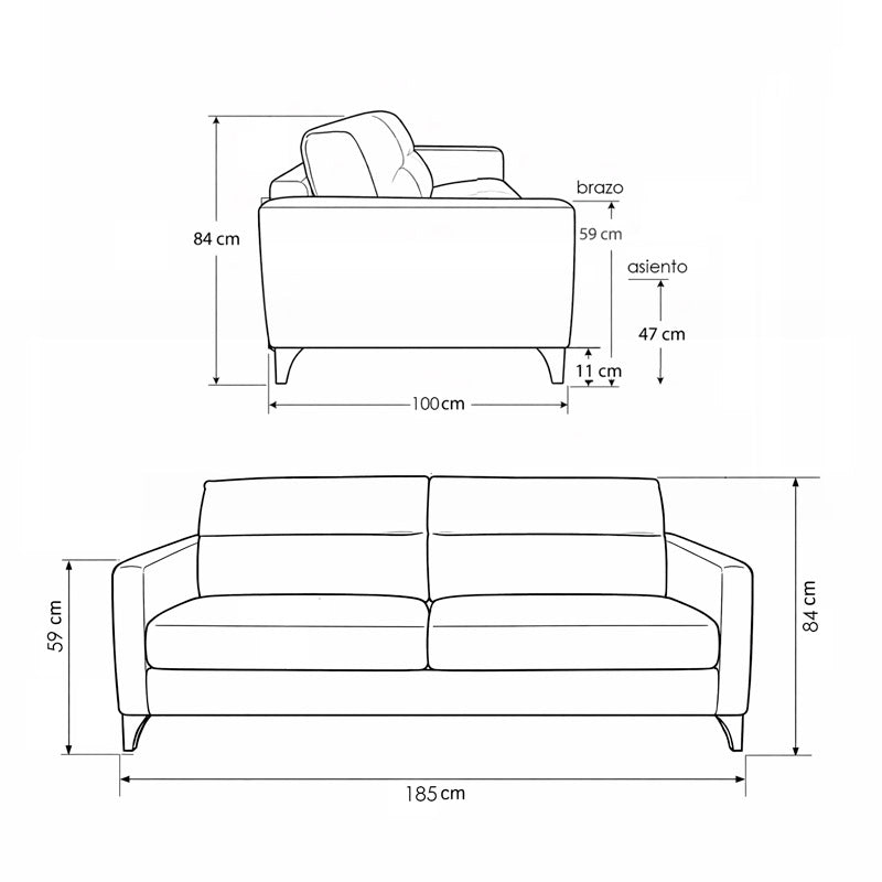 Sofá Fascino Natuzzi en Tela