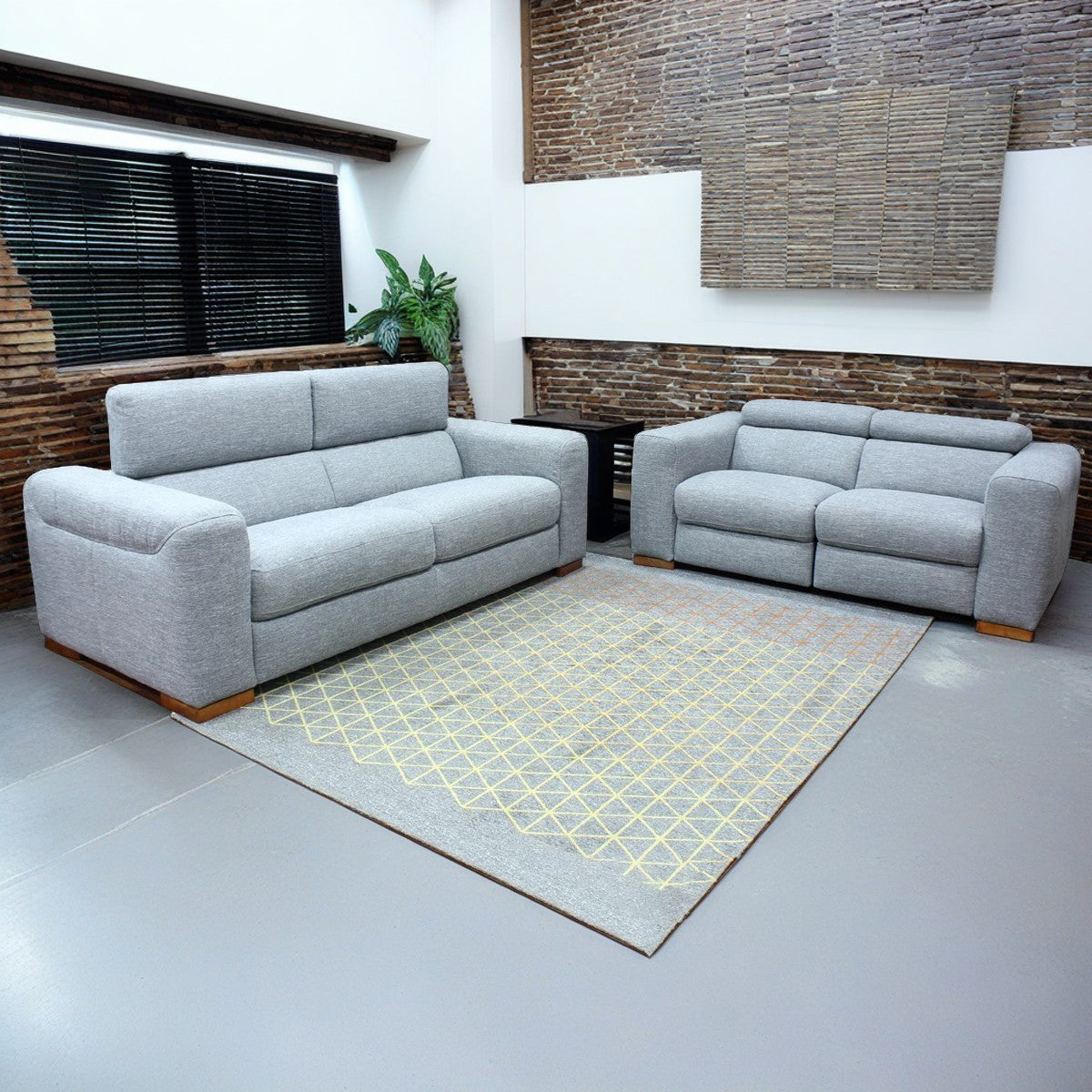 Forza Love seat con dos Reclinables en Tela Gris